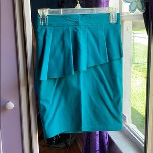 Teal bodycon skirt